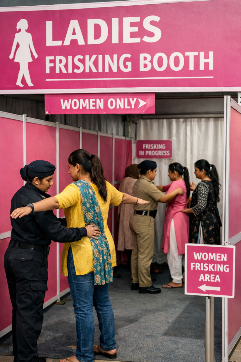 Ladies frisking booth for rent in Mumbai by Mahadev Enterprises